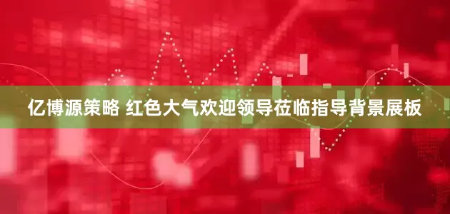 亿博源策略 红色大气欢迎领导莅临指导背景展板